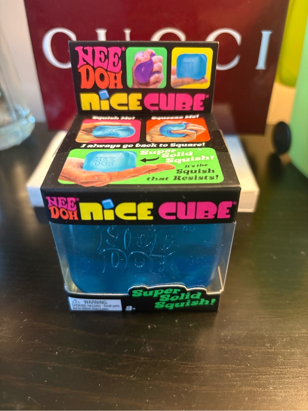 Nee Doh Nice Cube Blue Squishy Collectible